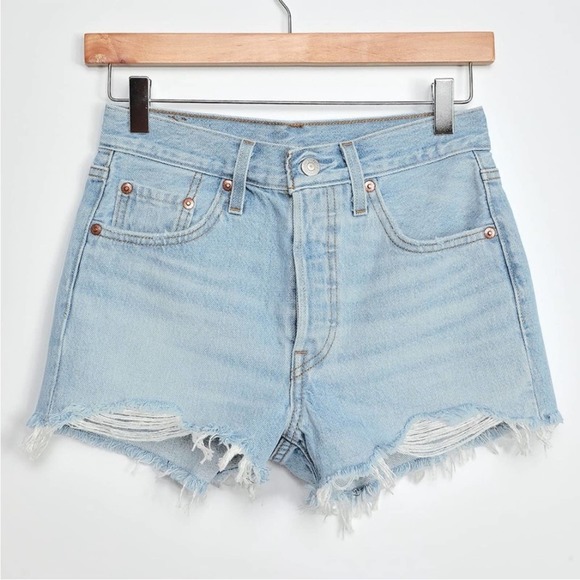 Levi's Pants - Levi's 501 Cutoff Denim Shorts, Size 27 Light Wash Distressed